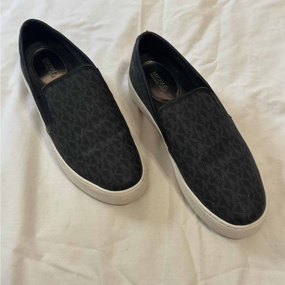 Michael Kors women’s Black Patterned Slip-On Loafers